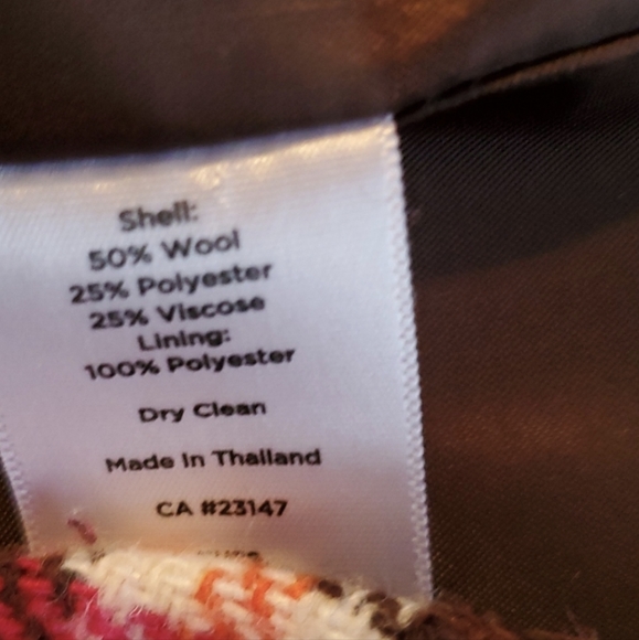 TALBOTS WOOL PLAID CHECK BLAZER 12 PETITE - Picture 10 of 14